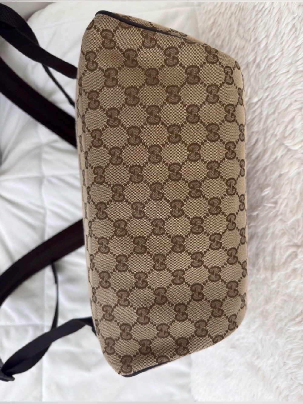 Gucci GG Canvas Backpack Beige Supreme Large 449906 Unused - Picture 14 of 15